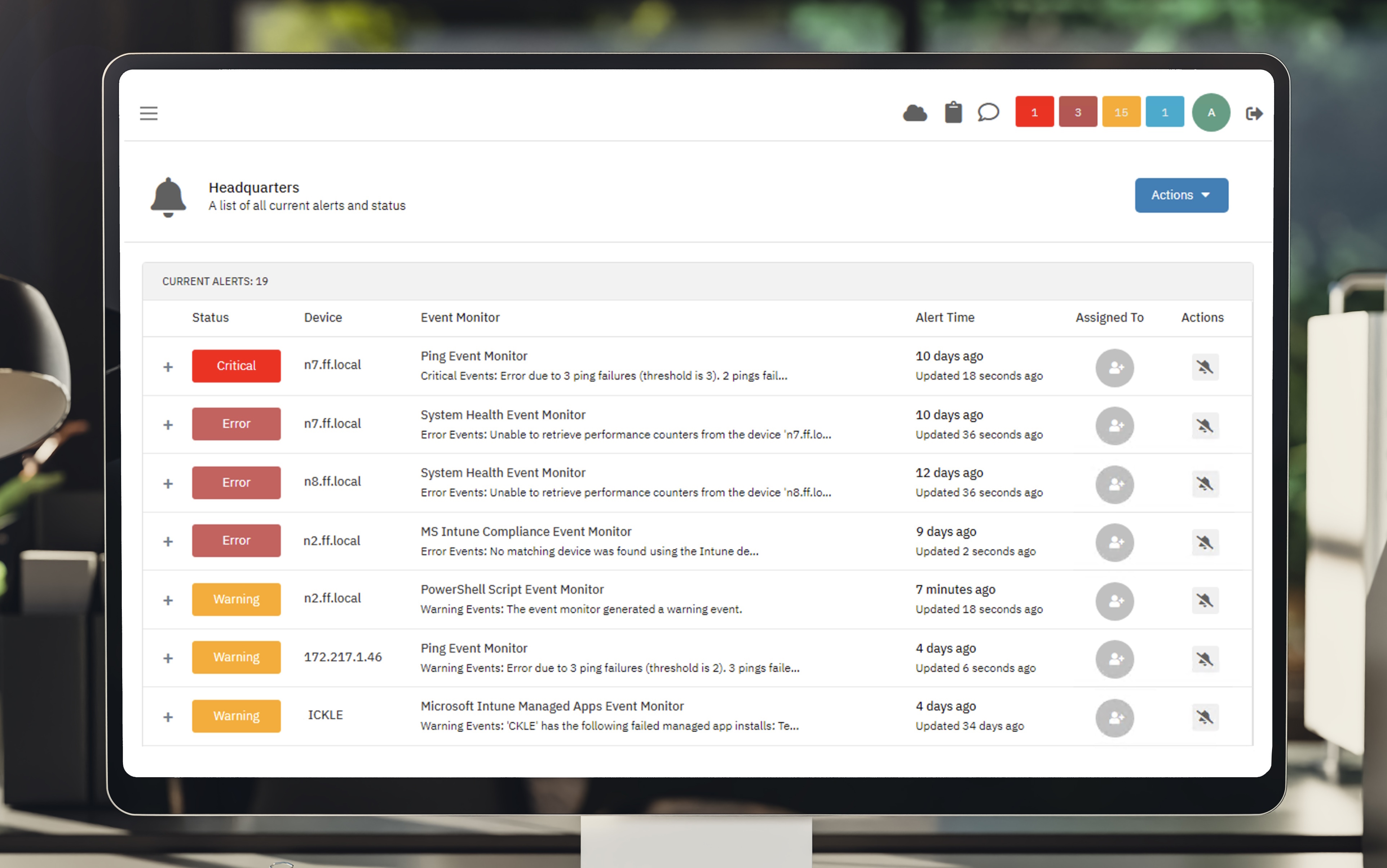FrameFlow Dashboard on a Computer Monitor